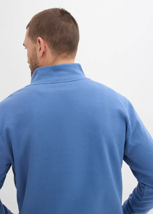 Sweat &agrave; col zipp&eacute; 100% coton, bonprix