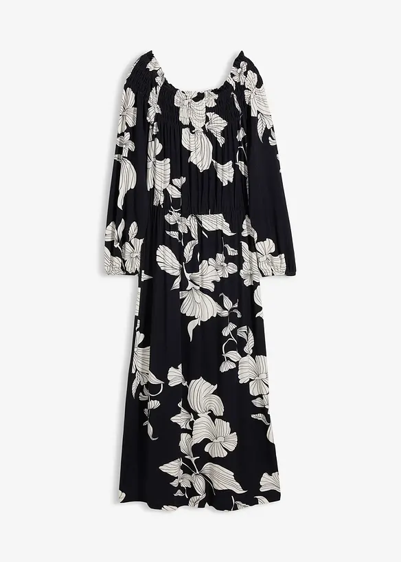 Robe &agrave; col Bardot en jersey viscose, bonprix