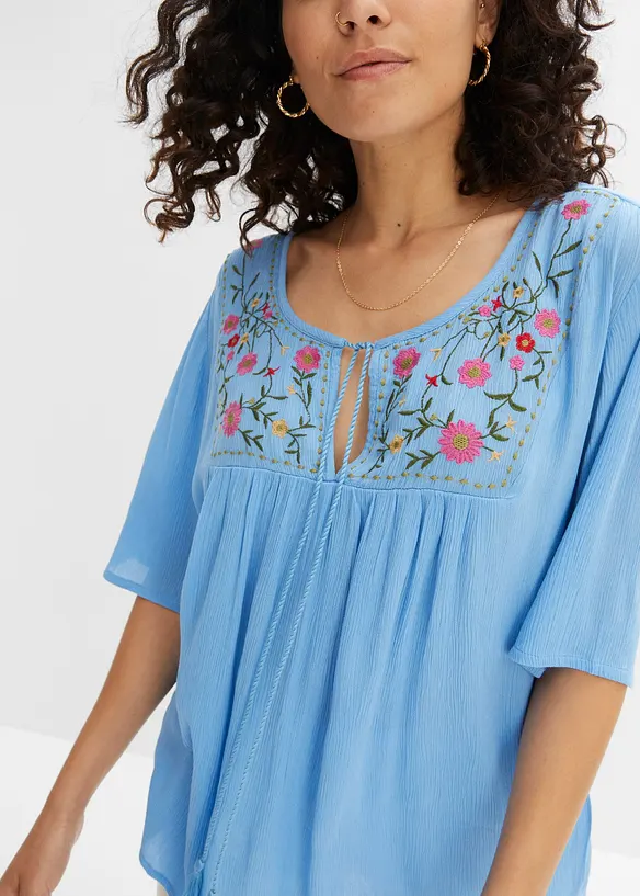 Crincle- Tunika aus softer Viskose, bonprix