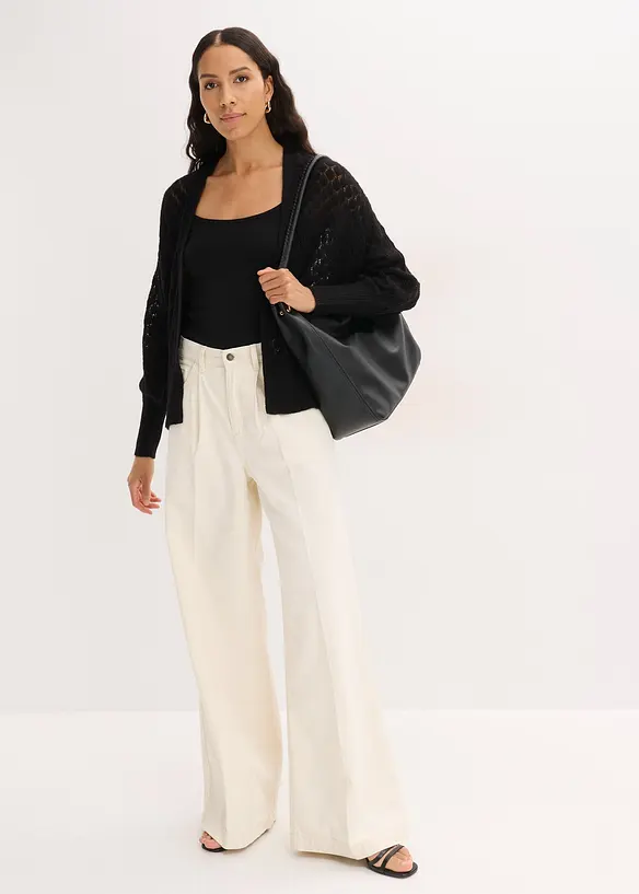 Ajour-Strickjacke, bonprix