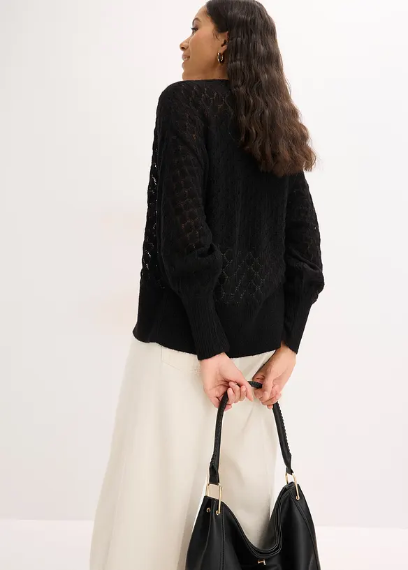 Ajour-Strickjacke, bonprix
