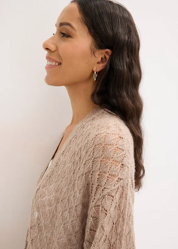 Ajour-Strickjacke, bonprix