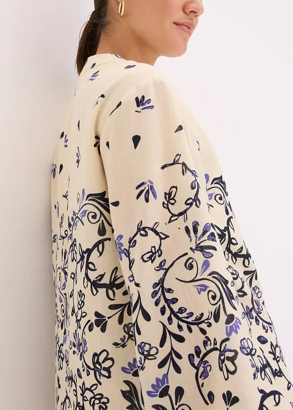 Kurzes Boho-Kleid im Leinen-Look, bonprix