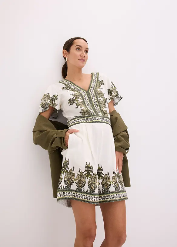 Overall mit Leinenanteil, bonprix