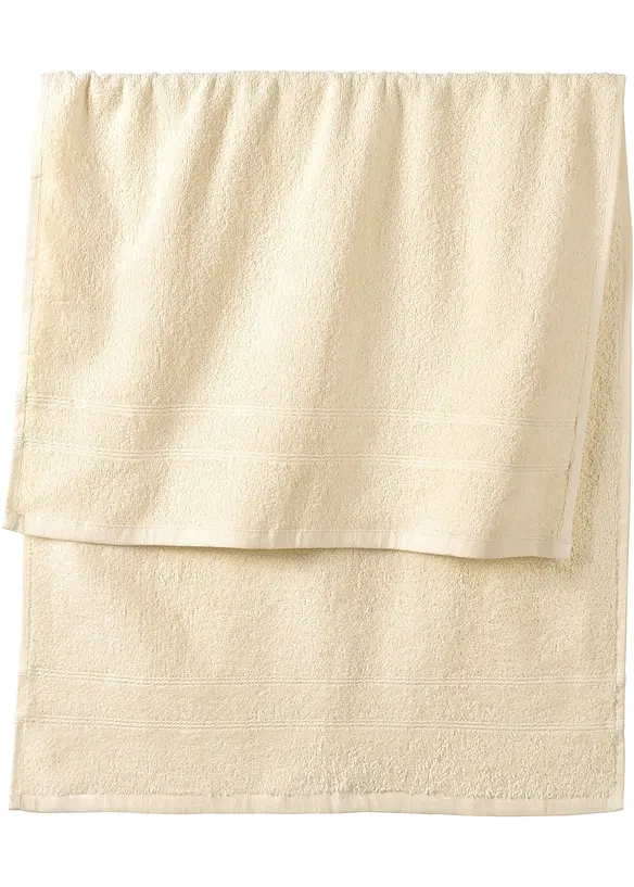 Serviette de toilette en &eacute;ponge douce pur coton, bonprix