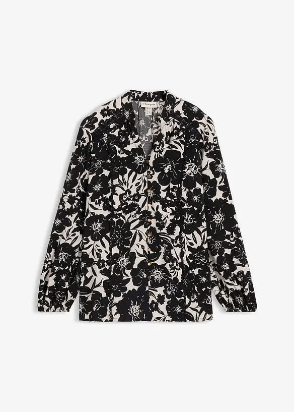 Bluse mit Spitzenb&auml;ndern, bonprix
