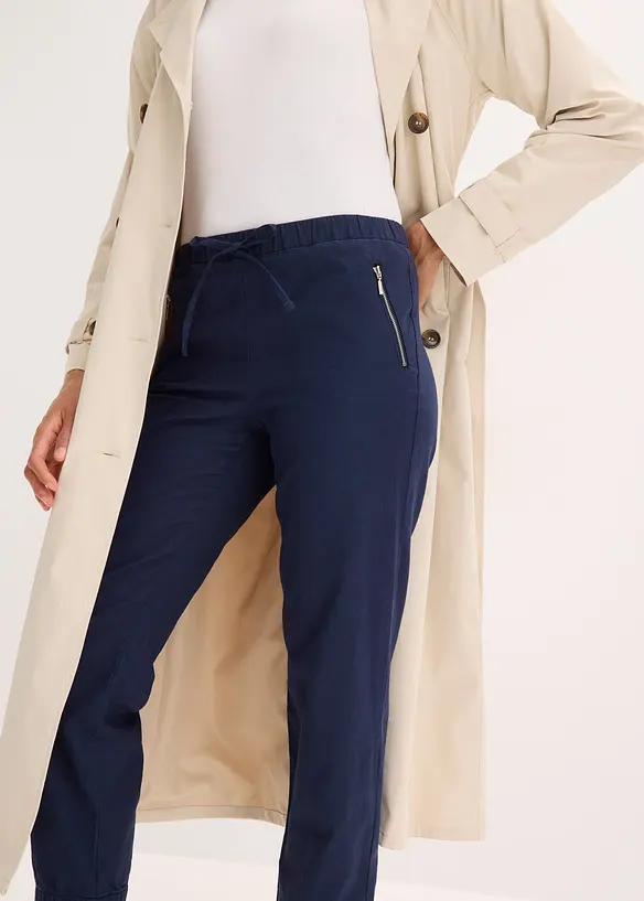 Pantalon 7/8 l&eacute;ger en lin et coton, bonprix