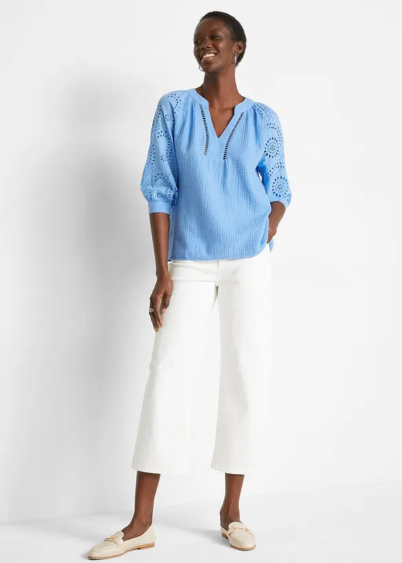 Tunika aus luftigem Musselin, bonprix