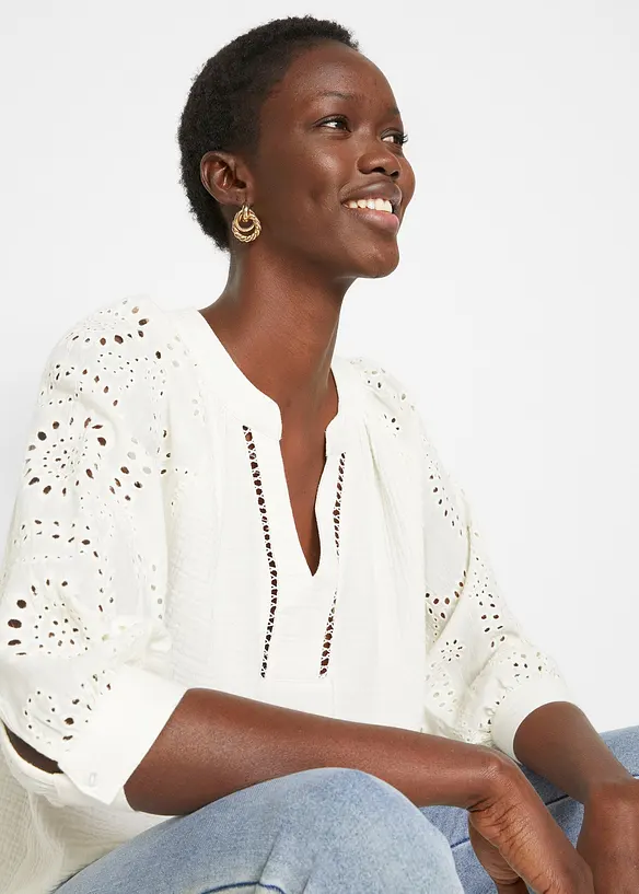 Tunika aus luftigem Musselin, bonprix