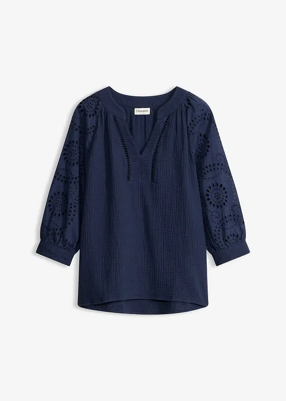 Tunique a&eacute;rienne en gaze de coton, bonprix