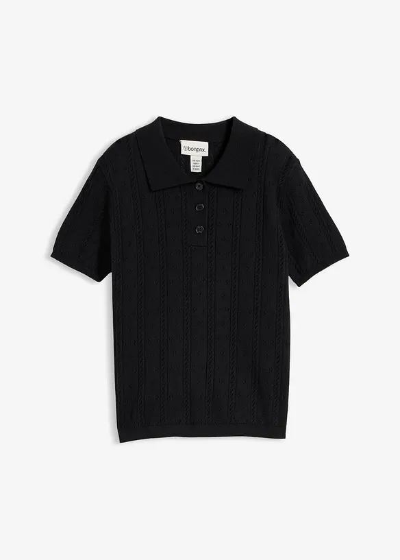 Ajour-Pullover mit Seidenanteil, bonprix