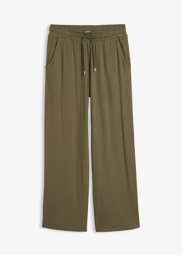 Pantalon fluide en jersey viscose extensible, bonprix