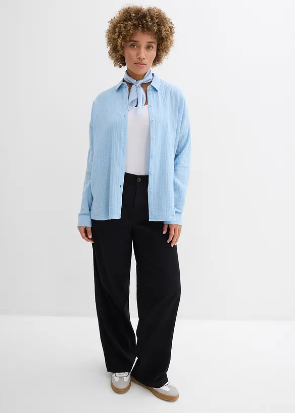 Weite Bluse in Used Optik, bonprix