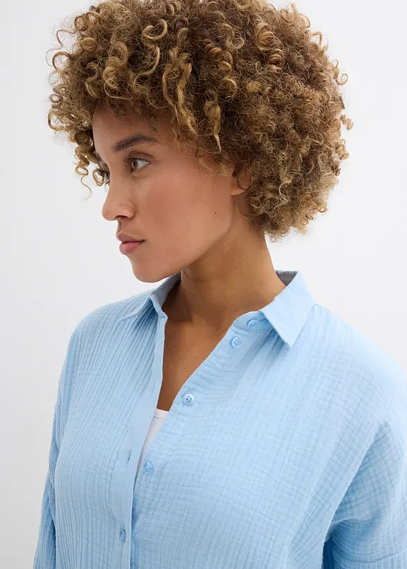 Weite Bluse in Used Optik, bonprix