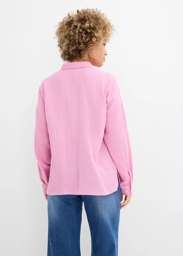 Weite Bluse in Used Optik, bonprix