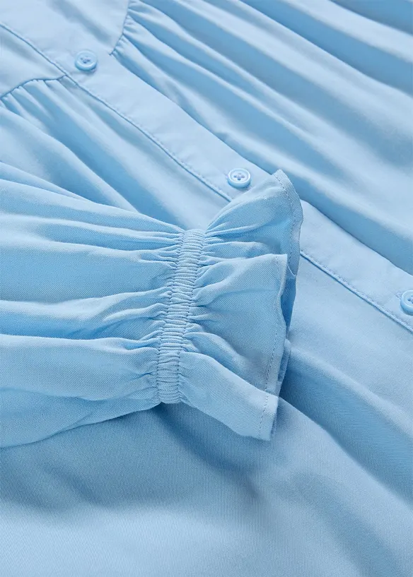 Prairie-Bluse aus flie&szlig;ender Viskose, bonprix