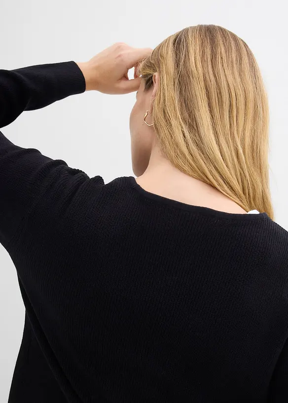 Kurze Strickjacke aus reiner Bio-Baumwolle, bonprix