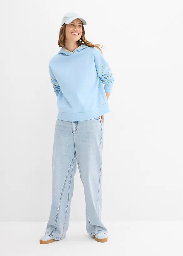Weiter Hoodie aus reiner Bio-Baumwolle, bonprix
