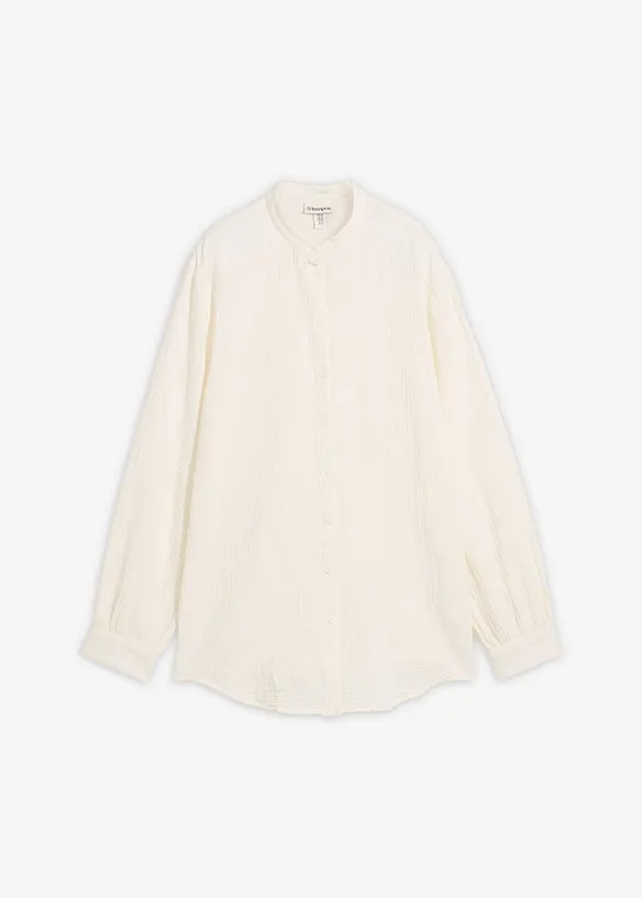 Longbluse aus luftigem Musselin, bonprix