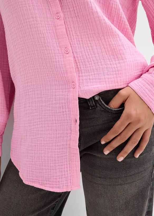 Chemisier long en gaze de coton, bonprix