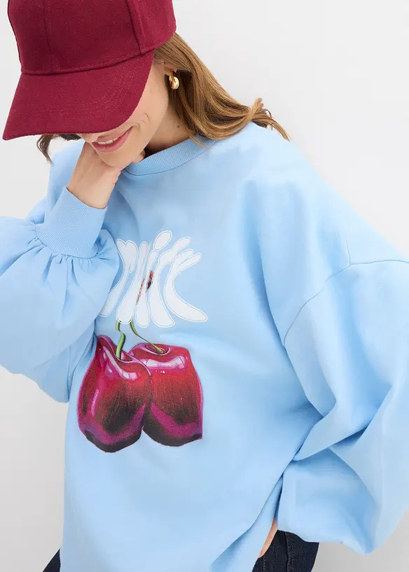 Sweat oversize 100% coton, bonprix