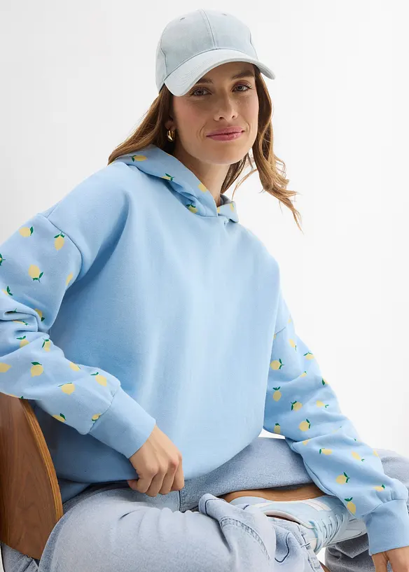 Weiter Hoodie aus reiner Bio-Baumwolle, bonprix