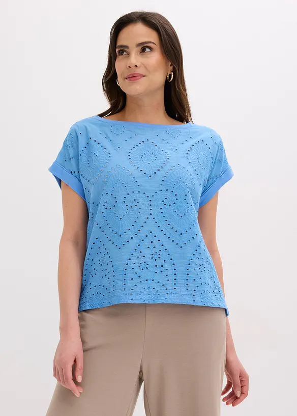 Shirt mit Lochspitze, bonprix