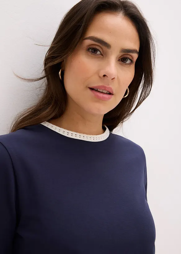 Shirt mit Spitzenborte, bonprix