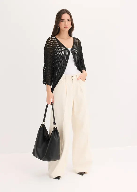 Ajour-Strickjacke, bonprix