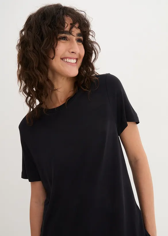 T-shirt long en viscose douce, bonprix