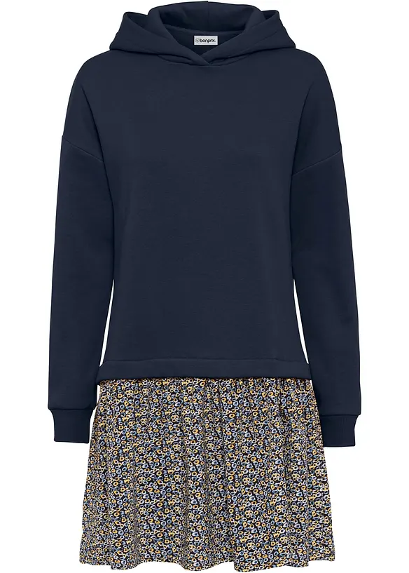 Sweatkleid in 2-in-1 Optik, bonprix