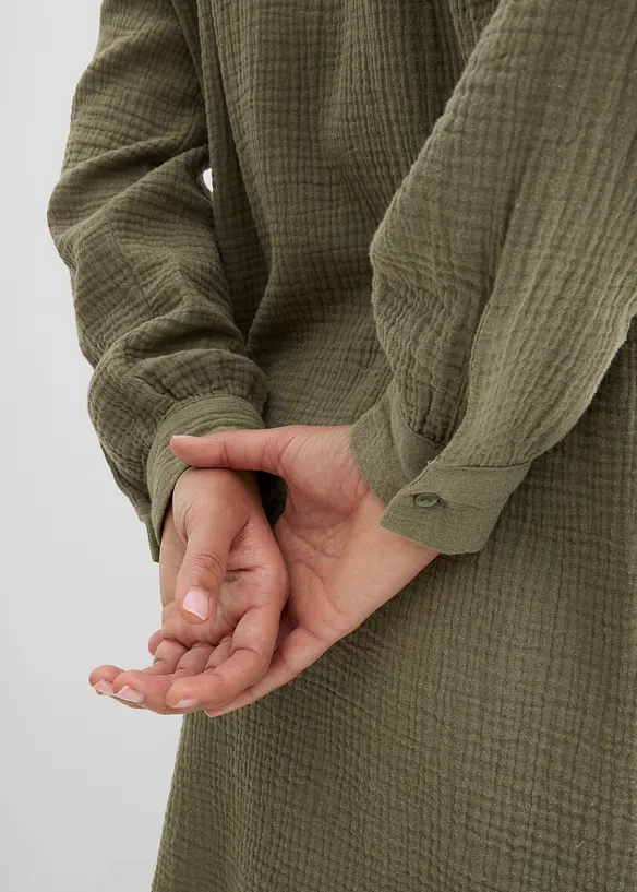 Oversize Musselin-Longbluse, bonprix