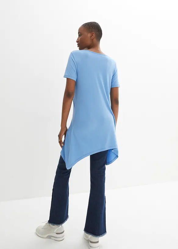 Longshirt mit Zipfel und Schmetterlingsmuster, bonprix