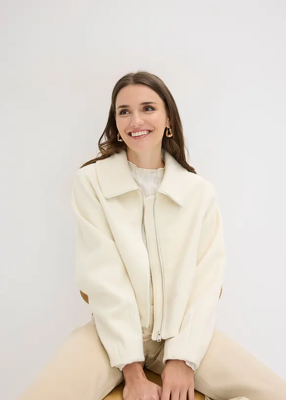 Gef&uuml;tterte Oversize Jacke, bonprix