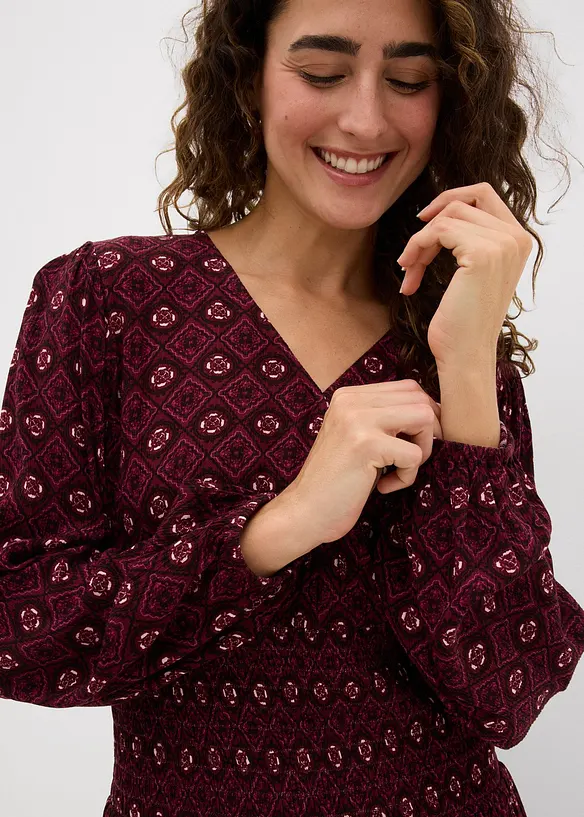 Minikleid aus flie&szlig;ender Viskose, bonprix