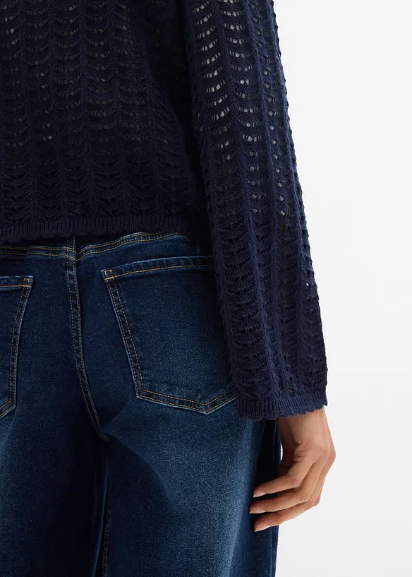 Strickjacke mit Lochmuster, bonprix