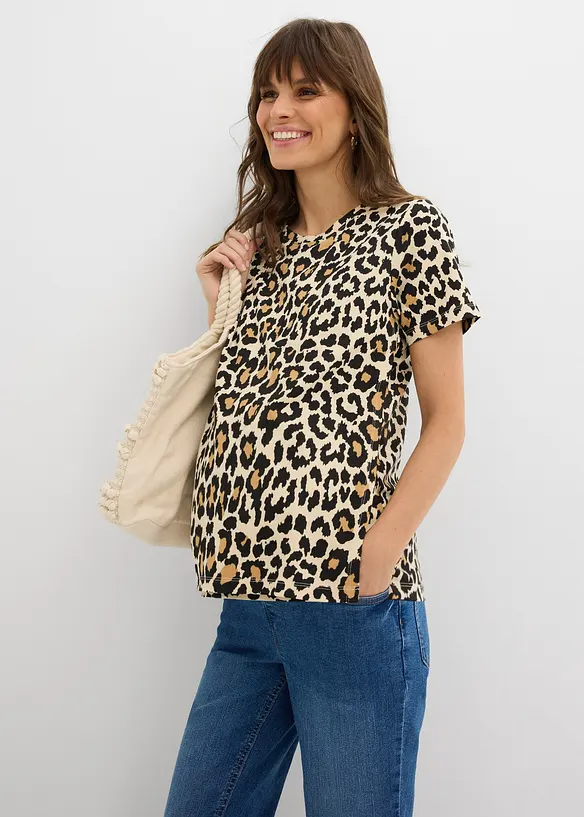 Lot de 2 T-shirts de grossesse et d&rsquo;allaitement en coton, bonprix