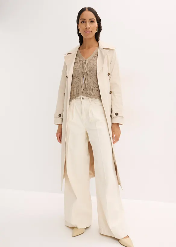 Ajour-Strickjacke zum Binden, bonprix