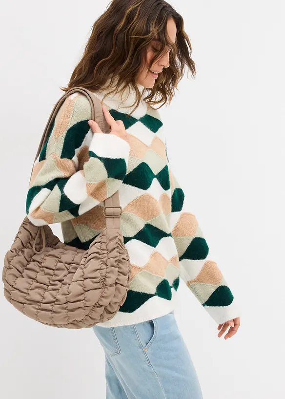 Rollkragenpullover mit Muster, bonprix