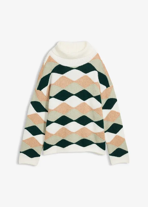 Rollkragenpullover mit Muster, bonprix