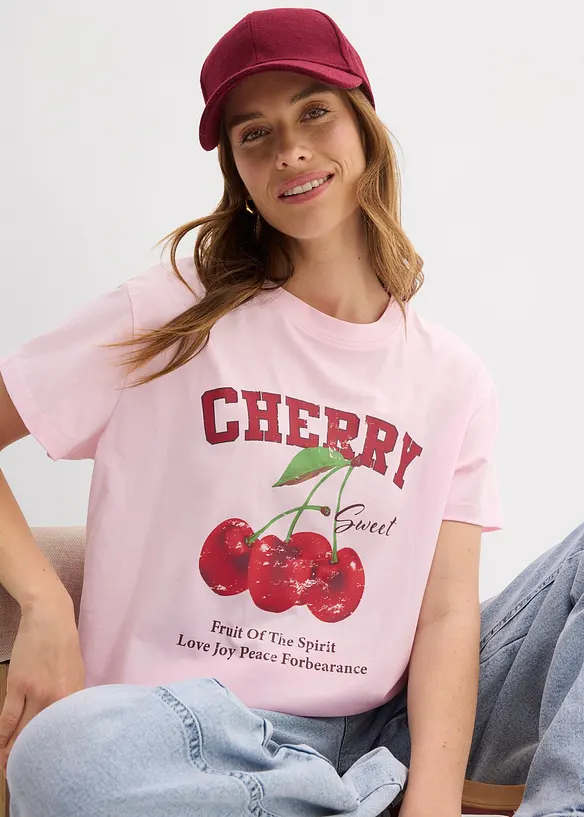 T-Shirt aus reiner Bio-Baumwolle, bedruckt, bonprix