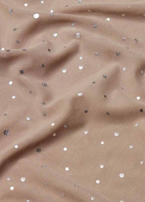 Langarmshirt aus Glitzer-Mesh, bonprix
