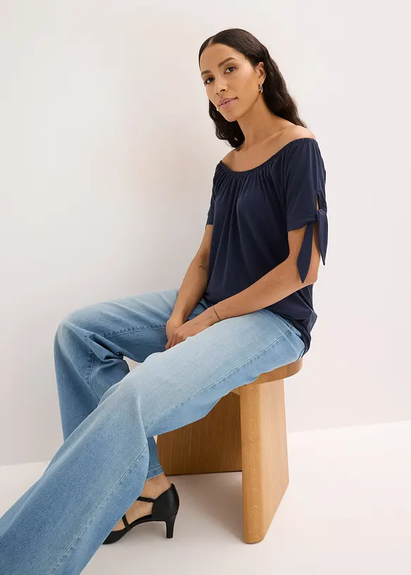 Carmenshirt mit Bindedetail, bonprix