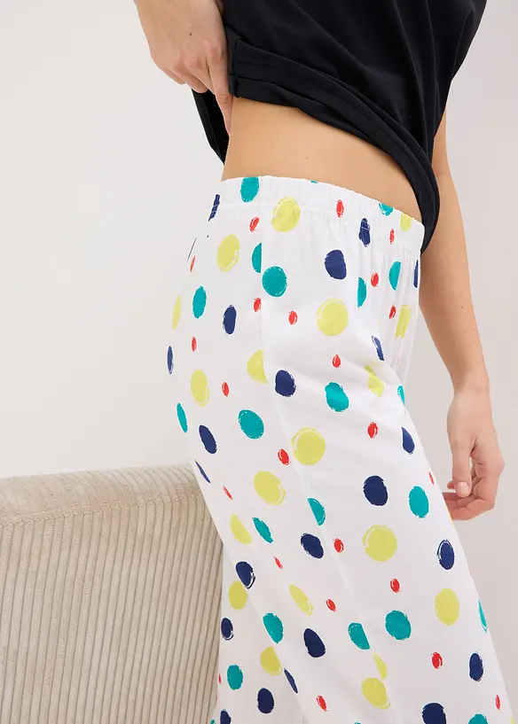 Capri Pyjama aus reiner Baumwolle, bonprix