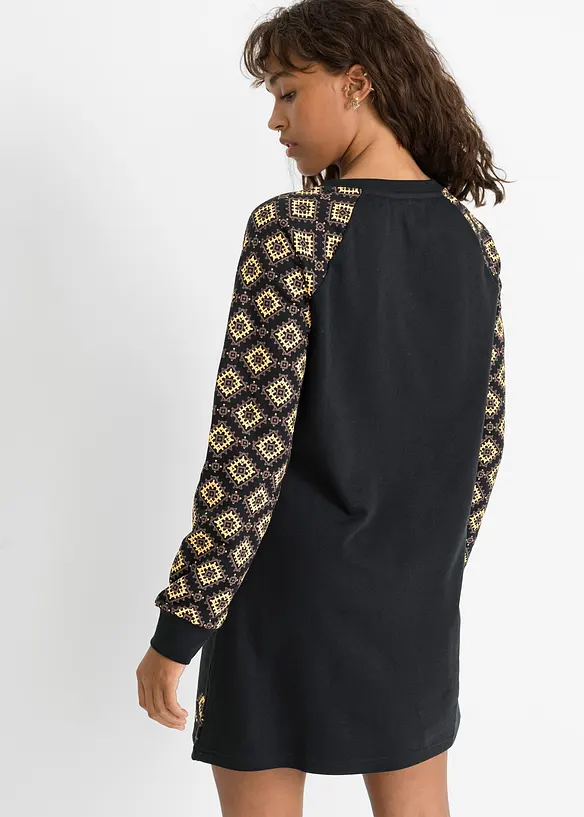 Robe sweat &agrave; imprim&eacute;, bonprix