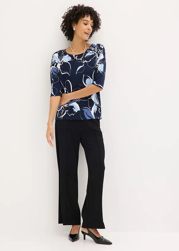 Shirt mit Fledermaus&auml;rmel und floralem Druck, bonprix