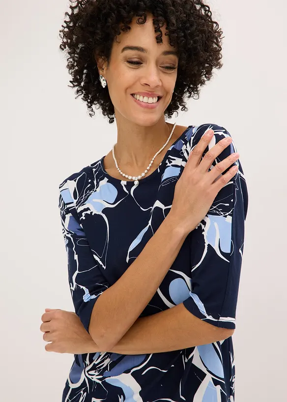 Shirt mit Fledermaus&auml;rmel und floralem Druck, bonprix