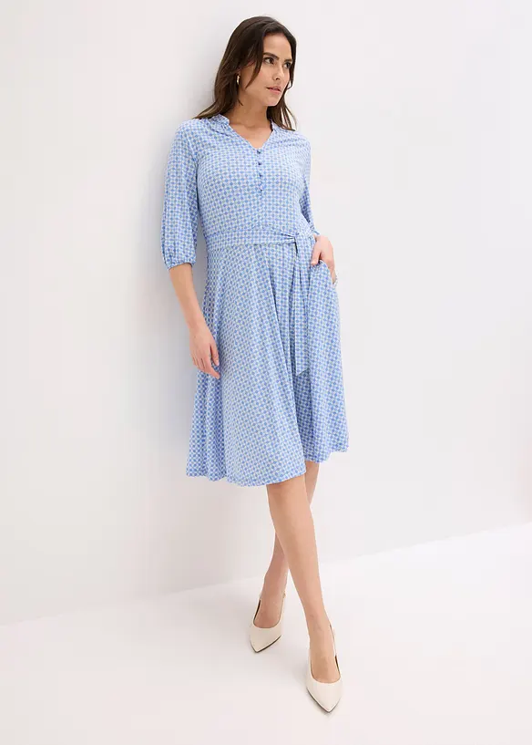 Jersey-Blusenkleid mit Bindeband (2.tlg-Set), bonprix