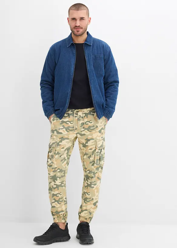 Pantalon jogger cargo droit, regular, bonprix