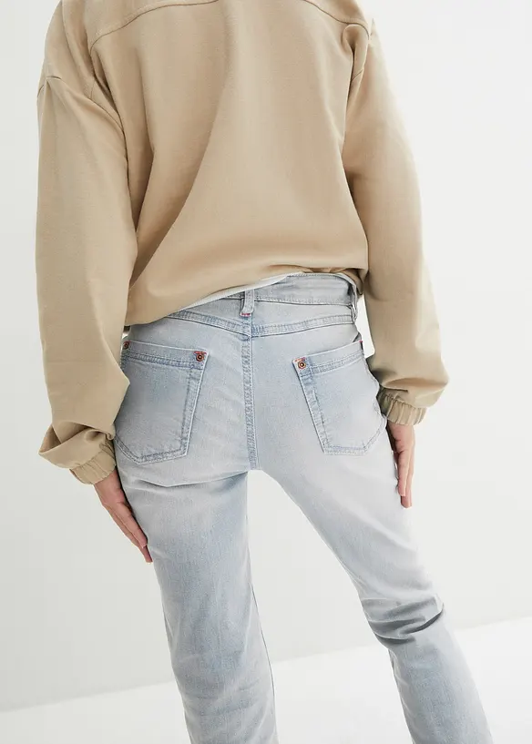 Jean bootcut taille mi-haute, extensible, bonprix